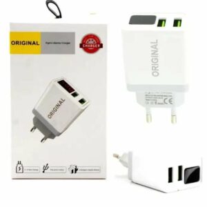 VYSOKORÝCHLOSTNÁ DIGITÁLNA SIEŤOVÁ NABÍJAČKA S 2X USB 3.1A ORIGINAL