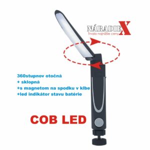 WORK LED PRACOVNÁ LAMPA PROFI COB LED S MAGNETOM A UKAZOVATEĽOM STAVU BATÉRIE T1400