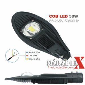 50W VODOTESNÉ LED POULIČNÉ SVETLO NA 220V, S TECHNOLÓGIOU COB, VONKAJŠIE OSVETLENIE NAPAJANIE NA 220V,IP66, 50W, 05500T