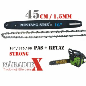 16“ NÁHRADNÁ REŤAZ PRE BENZÍNOVÚ PÍLU + VODIACI PAS, 325, 66ZUB ND609