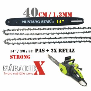 14“ SADA 2+1 NÁHRADNÁ REŤAZ PRE ELEKTRICKU PÍLU + VODIACI PAS, 3/8″, 52ZUB ND612