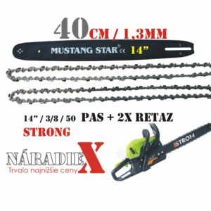 14“ SADA 2+1 NÁHRADNÁ REŤAZ PRE REŤAZOVU PÍLU + VODIACI PAS, 3/8″, 50ZUB ND613