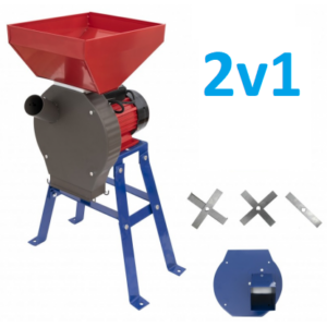 ŠROTOVNÍK NA OBILIE A SEČKOVAČ TRAVY 3,8KW 2v1 SR3800set